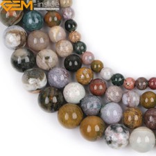 2mm Big Hole Multicolor Ocean Agate Natural Gemstone Beads For Jewelry Making15"