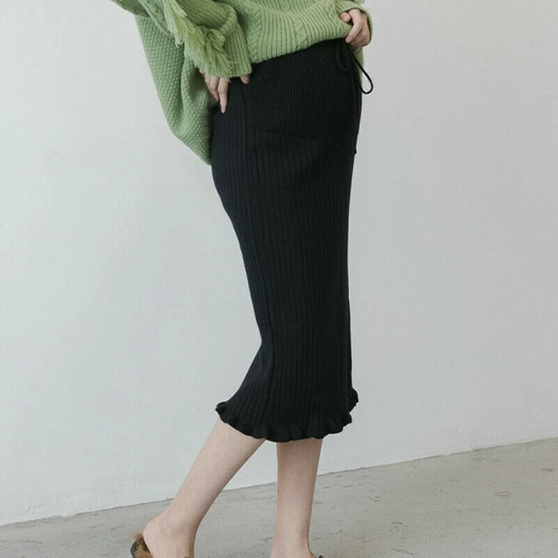 Maternity knit midi skirt cheap