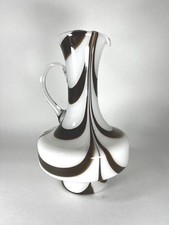 Vaso brocca Carlo Moretti in vetro opalino Italia 1970 vetro di Murano /...