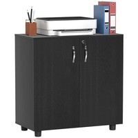 Vinsetto 2-Tier Locking Filing Cabinet Office Storage Cabinet, Black