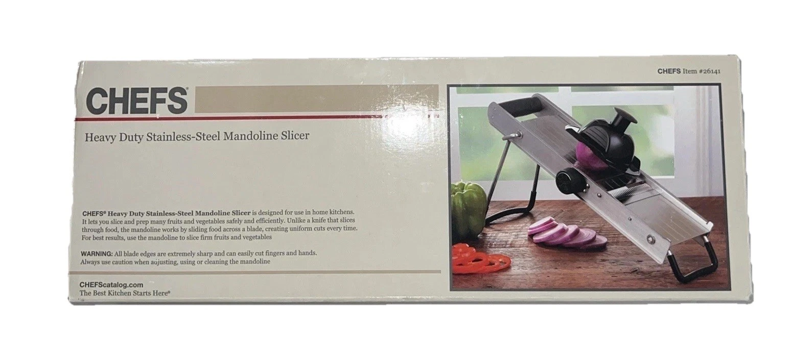 Mandoline Food Slicer CHEFS #26141 Adjustable Stainless Steel Mandoline Open Box
Opens in a new wind