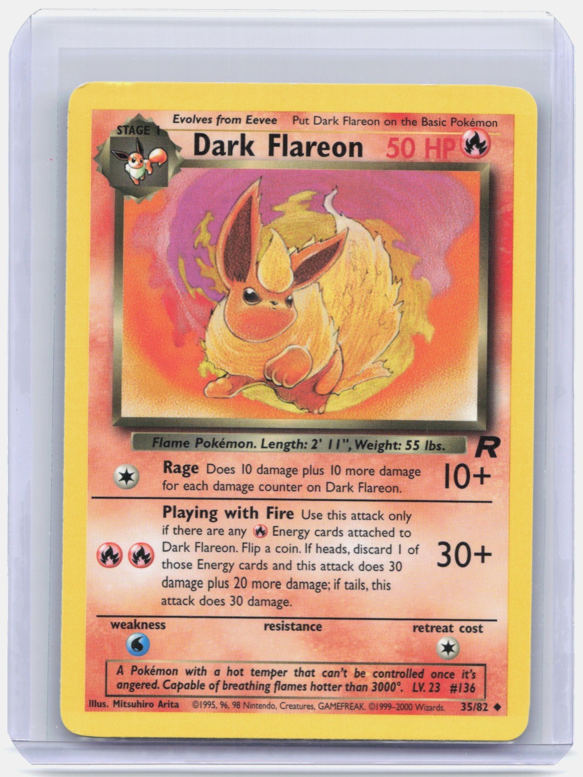 Dark Flareon Unlimited Uncommon Team Rocket 35/82 NM