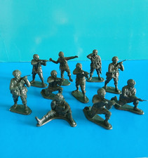 Soldatini Lotto ( N 1 ) Plastica, 10 pz, Made in Hong Kong, colore verde,vintage