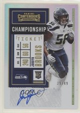 2020 Panini Contenders Rookie Championship Ticket 39/49 Jordyn Brooks Auto 8k4