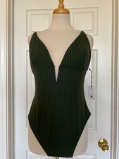 SHADE SHORE green one piece bathing suit size XL 16-18