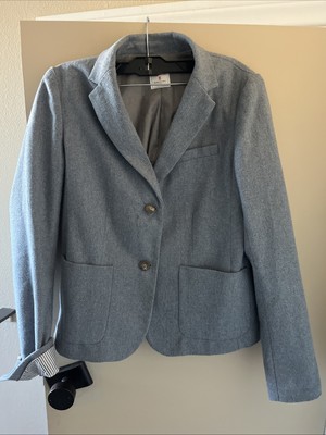 GAP The Academy Blazer Womens Heather Blue Size 8 Preppy Academia Old Money