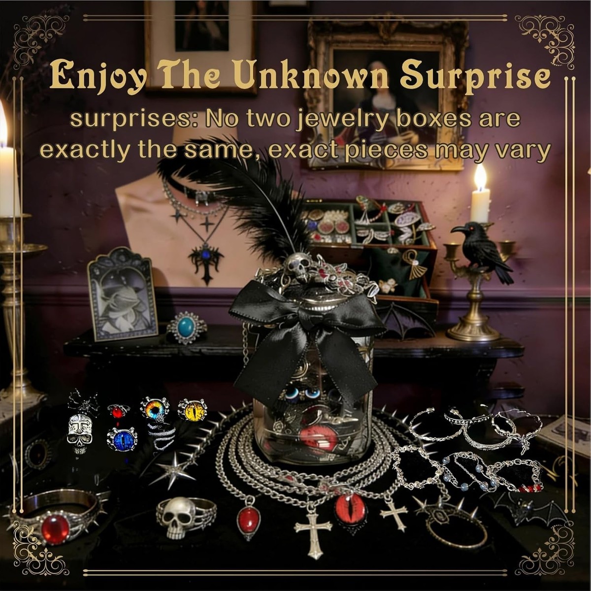 Mystery Jewelry Jar Bundle - 40-45 Piece Jewelry Box for Women