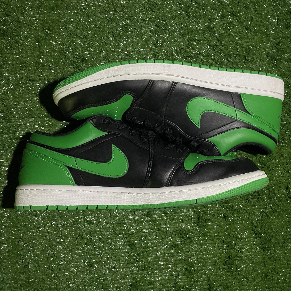 Jordan 1 Low Black Lucky Green | eBay