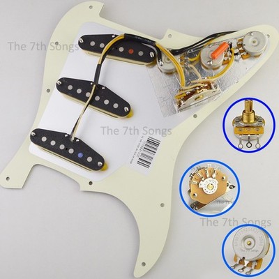 SRV ST Loaded Pickguard Pre-Wired Guitar Pickup Alnico 2 / Alnico 5 Combo Fibre