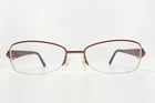Gucci GG2906 I8A Eyeglasses Red Rectangular Half Rim Frames 53-17-135