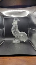 Vintage J.P. Menard France Glass Rooster Decanter Bottle Figural Chicken w/...