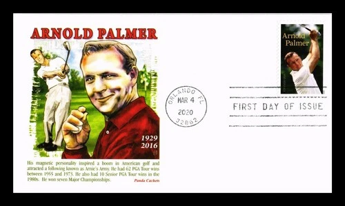 DR JIM STAMPS US COVER ARNOLD PALMER GOLF CHAMPION FDC PANDA CACHET