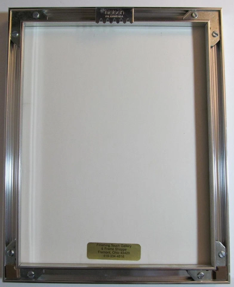 Anne Geddes BEBÉS Profesionalmente Enmarcados en LAVABO Marco Cromo Cepillado Nuevo de Lote Antiguo Foto 2 de 3