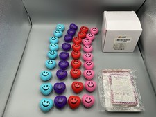 Valentine's Day Heart Stress Balls with Cards 36 Sets Red Purple Blue Pink