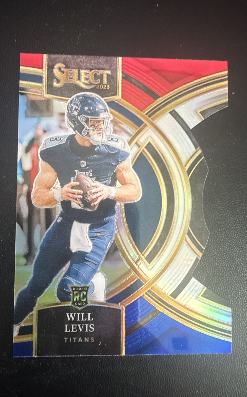 2023 Panini Select - Premier Level Will Levis #148 Red & Blue Prizm Die-Cut (RC)