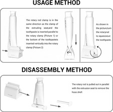 2pcs-Rolling Tube Toothpaste Squeezer Toothpaste Seat Holder Stand for Bathro...