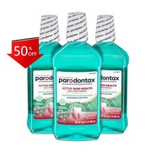 Parodontax Active Gum Health Breath Freshener 500ml/3pk: Alcohol-Free