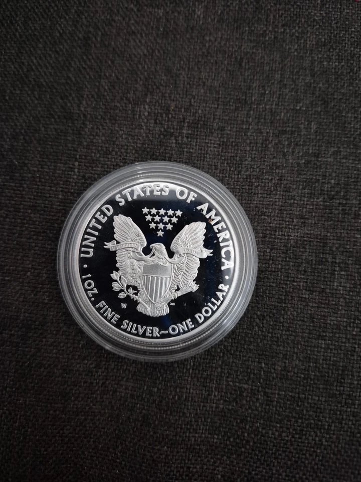 2012-W 1 oz Proof Silver American Eagle Coin - with Box - Image 2 of 4