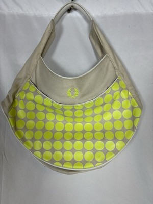 Fred Perry Vintage Tennis Ball Print Cotton/Canvas Tote Bag #tennisprep