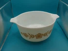 VTG Pyrex Butterfly Gold Cinderella White Milk Glass Casserole Dish 474 B 1.5qt