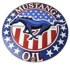 Vintage Mustang Oil Sign - Pony Gas Service Station Auto Porcelain Sign