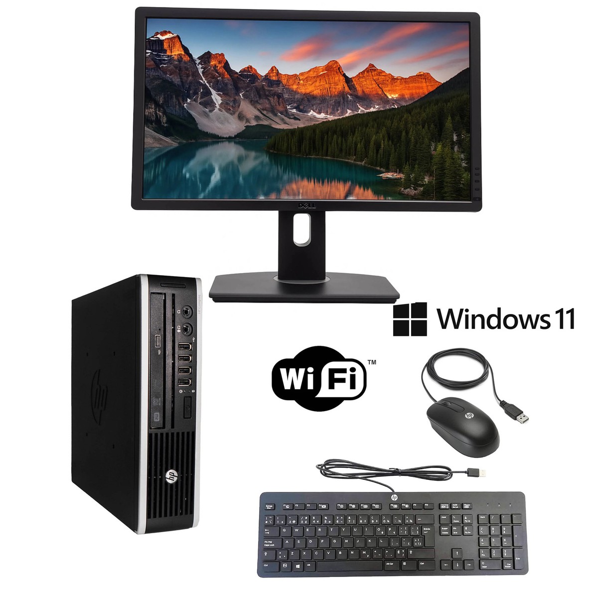 HP デスクトップPC モニターセット Windows11 すぐ使える Bundle Monitor and HP Compaq PC | Win 11 | 16 GB | 1 TB SSD | Wi