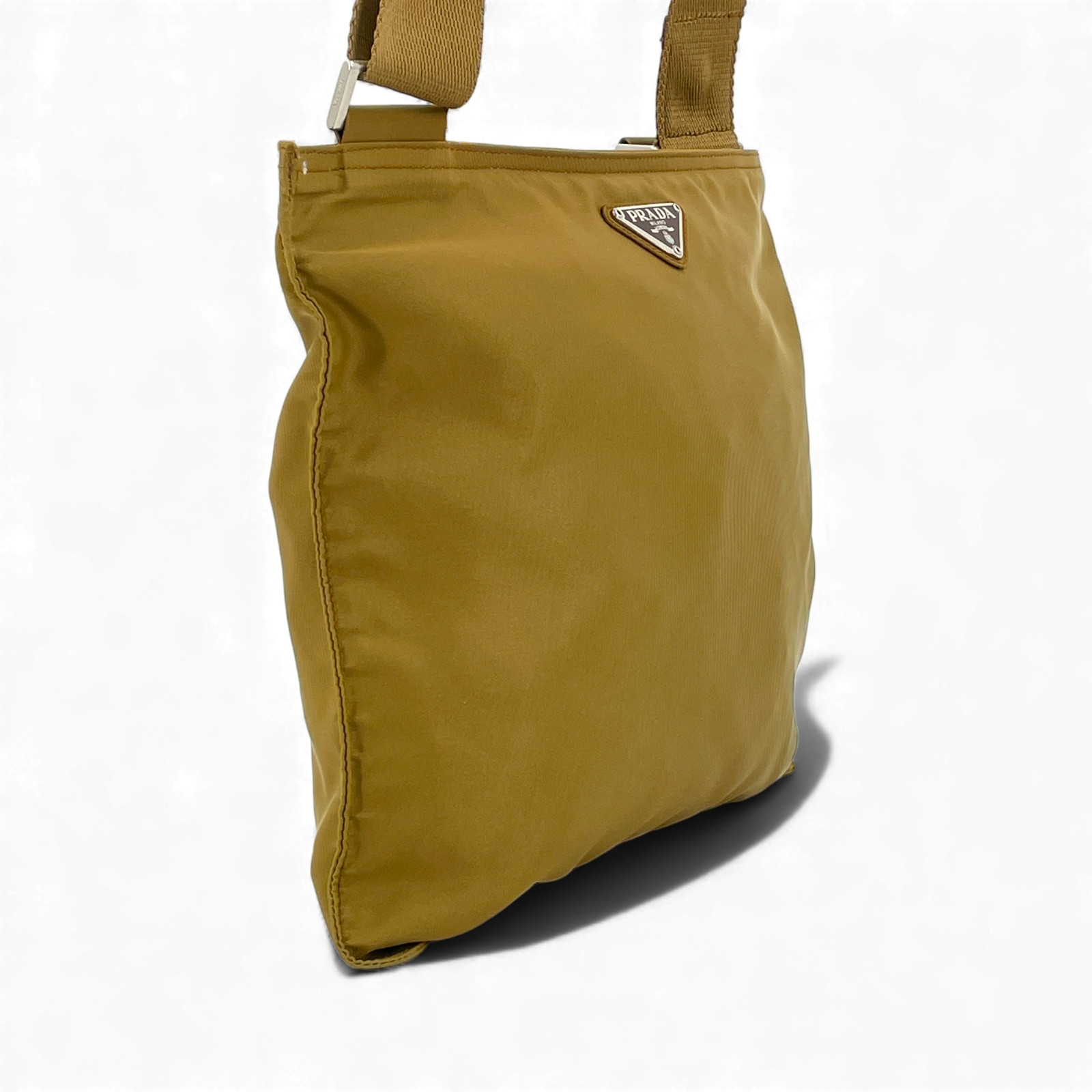 Auth PRADA Milano Nylon Beige Crossbody Shoulder Bag KA785 thumbnail 2