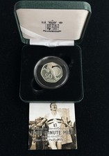 2004 UK Four Minute Mile Piedfort 50p Fifty Pence Silver Proof Box & COA