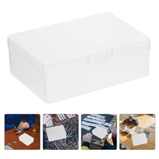 6 Pcs Card Protection Box Clear Plastic Storage Craft Item Gaming Holder