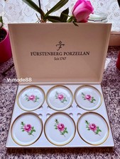 Fürstenberg Porzellan 6er Set Untersetzer Rose 🌹 Goldrand Konfektteller OVP