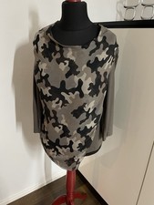 St. Emile Damenbluse Tunika Gr. 40 Grüntöne Camouflage Doppellagig Edel