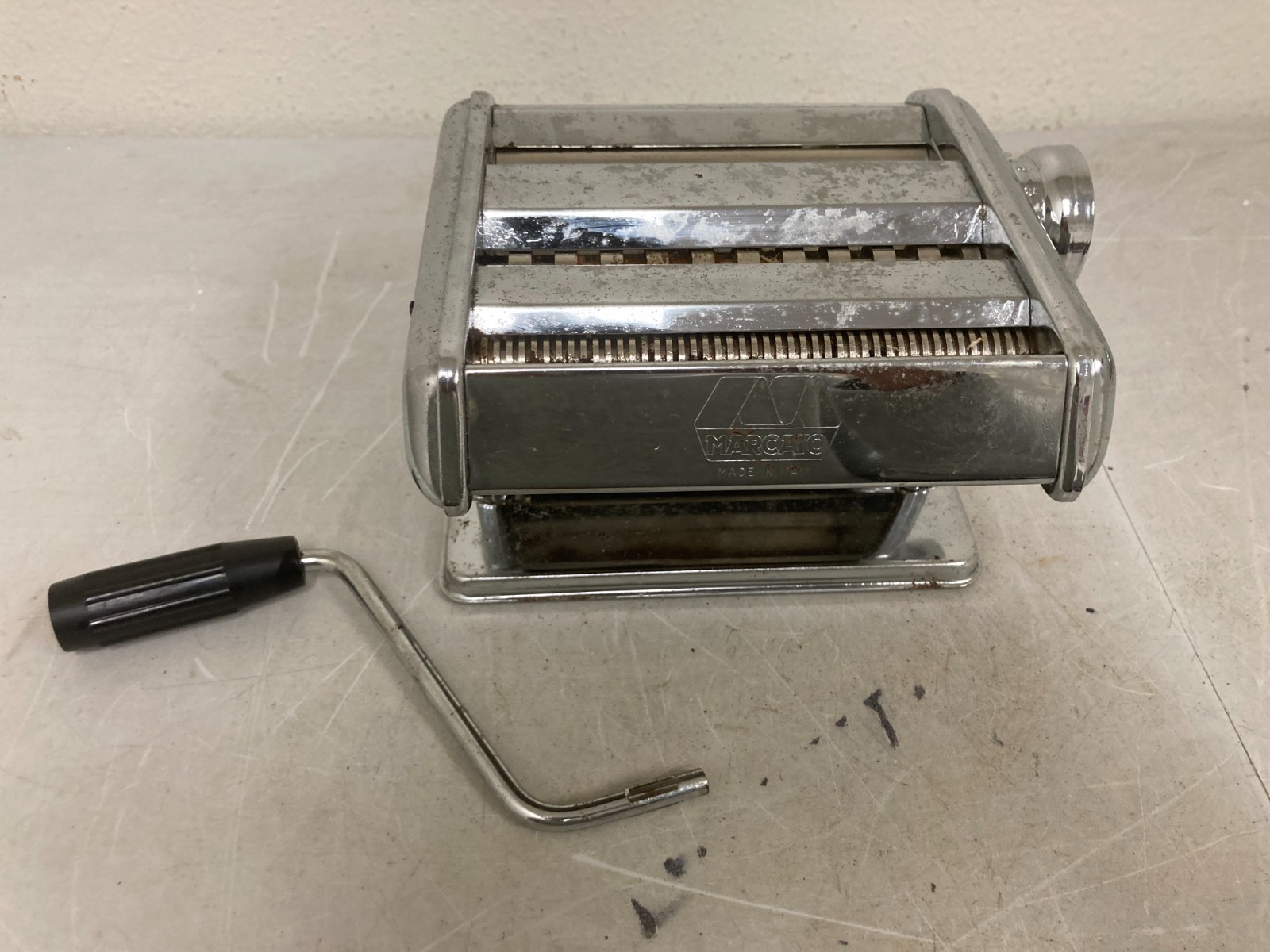 Vintage Marcato Ampia Tipo Lusso 110 Pasta Maker Stainless Noodle Machine