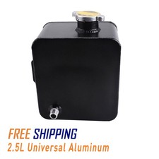 2.5l Universal Aluminum Radiator Coolant Overflow Recovery Water Tank Bottle Kit