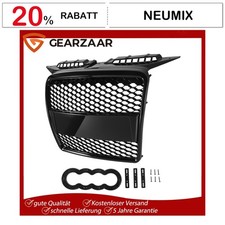 Kühlergrill Grill Frontgrill passend für A3 8P 03-08 Glanz Schwarz Kühler Waben