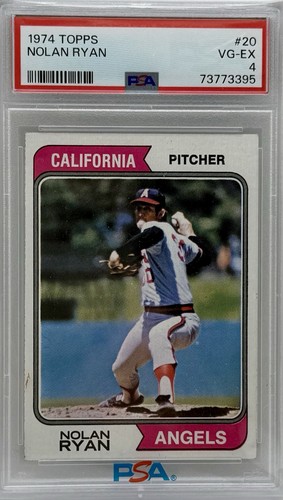 NOLAN RYAN 1974 Topps #20 PSA 4 VG-EX Hall of Fame - California Angles