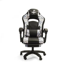 TECH PRO GAMING CHAIR GFORCE WHITE W/ LEG REST