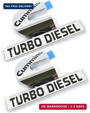 2Pc Compatible with Cummin Turbo Emblem 3D Badge High Output Nameplate 2500 3500