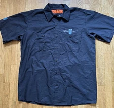StarCraft 2 Promotional Work Shirt Size Large Red Kap Blizzard Entertainment