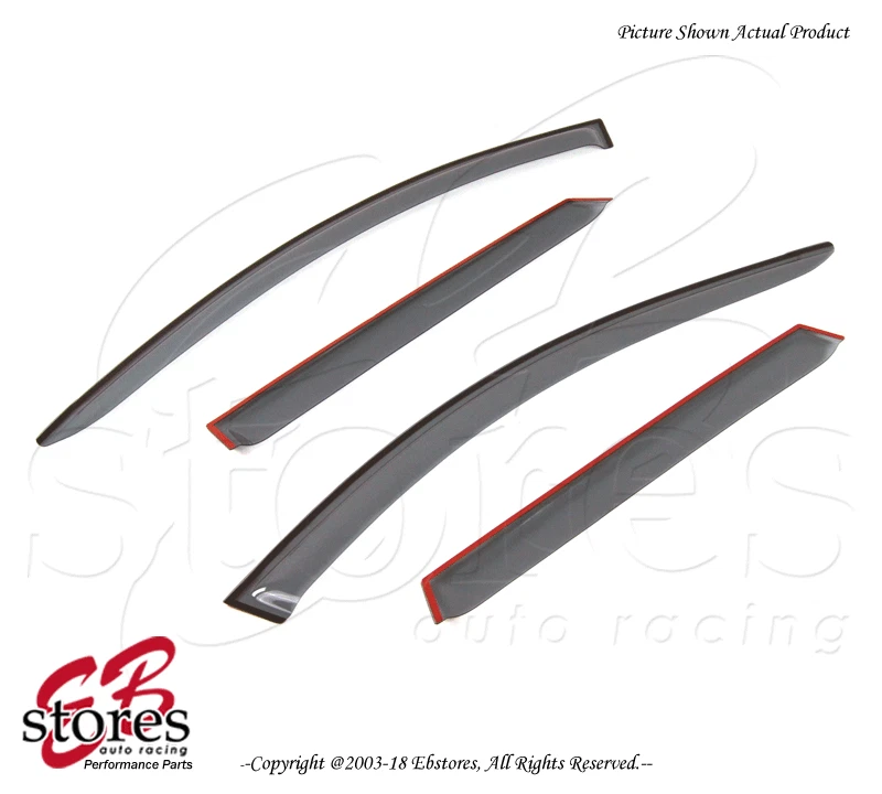 Protector de lluvia canal exterior ventana visera tinte luz 4 piezas 1999-2004 Audi A6 Avant Wagon Foto 3 de 3