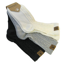 3 Pr Bearpaw Ladies Boot Socks Ivory Grey Anthracite Asst
