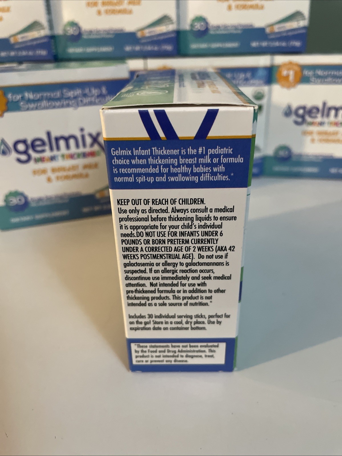 (9) Gelmix Infant Thickener Box of 30 Sticks Exp 08/26-12/26 - Free Shipping