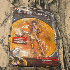 Saban's Power Rangers Movie Yellow Ranger Costume Women's Size L 12-14 Bodysuit