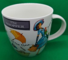 Churchill Queens At Your Leisure "The Shopper" Mug Handbgs Shoes Coffee Tea Cup