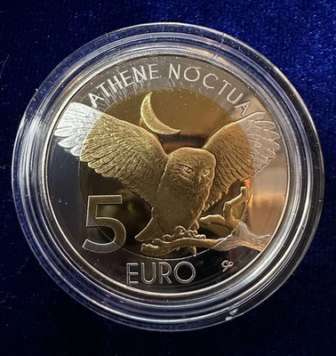 #ad #ad 2024 Luxembourg 5 Euro Athene Noctua Little Owl Silver Bi Metal Coin # 1608 2500 $99.00