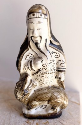Antique Chinese Zhao Gongming God Of Wealth Fortune Ming Cizhou Tz uchou Figure