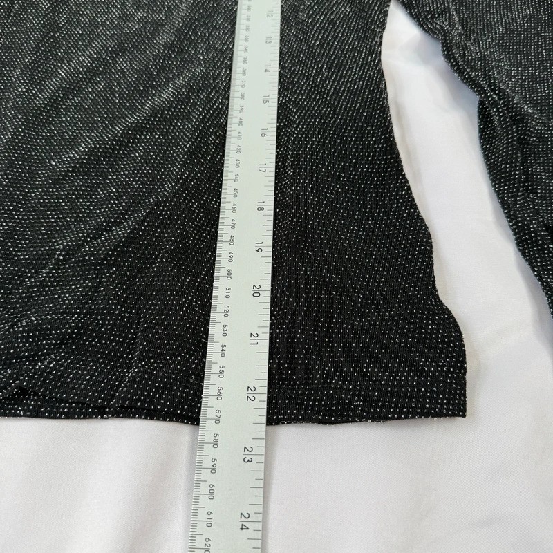 H&M black shimmer turtleneck top size M image 6
