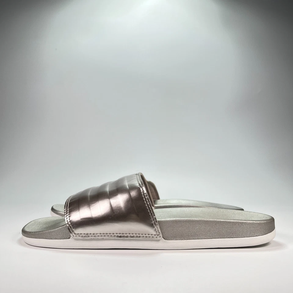 Adidas Adilette Silver Comfort Slide Lightweight Sandals FY7898 Women's Size 9 - Image 3 of 4