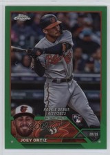 2023 Topps Chrome Update Rookie Debut Green Refractor 44/99 Joey Ortiz 0l8y