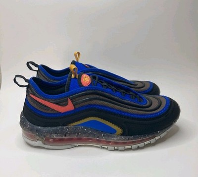 Nike Air Max 97  Terrascape Black Magic Ember Hyper Royal Men's US 10 Sneakers