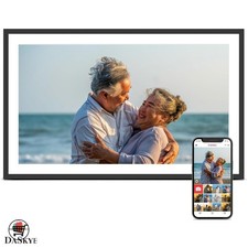 Stylish Digital Picture Frame, 15.6 Inches, 32GB Memory, Supports Video  Photos